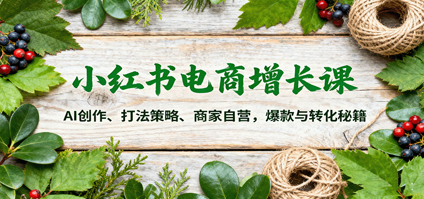 211459xzlp56pl6ul0zw0w.png 小红书电商增长课:AI创作、打法策略、商家自营,爆款与转化秘籍