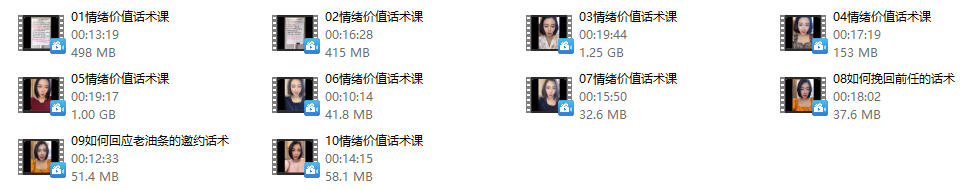 韩允格《女性情绪价值话术课》10节