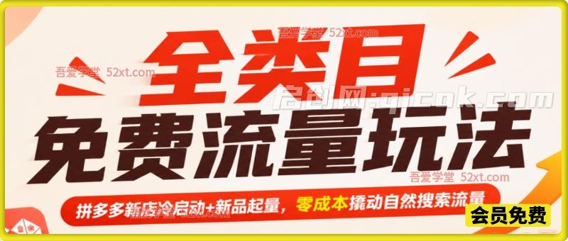 拼多多全类目免费流量玩法,新店冷启动 + 新品起量,零成本撬动自然搜索流量 拼多多全类目免费流量玩法,新店冷启动 + 新品起量,零成本撬动自然搜索流量