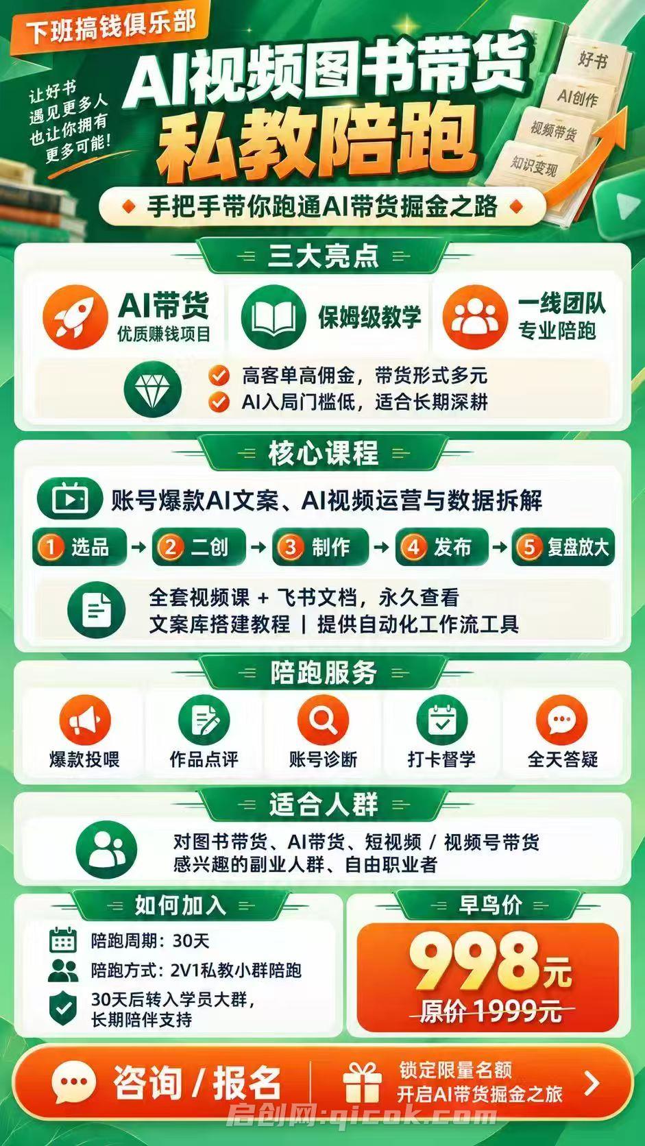 AI图书短视频带货实战教学,手把手带你跑通AI带货掘金之路,高客单高佣金,带货形式多元,轻松月入1W+ AI图书短视频带货实战教学,手把手带你跑通AI带货掘金之路,高客单高佣金,带货形式多元,轻松月入1W+