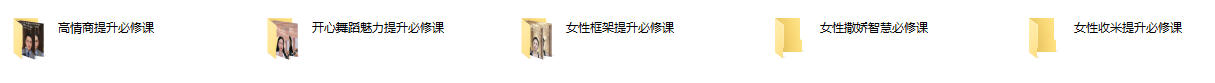 女性全套框架提升必修课（共五课，视频课程）