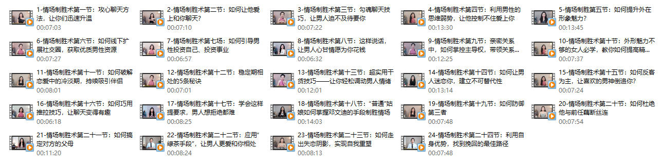 黄栗子《女性恋爱能力提升之情场制胜术》