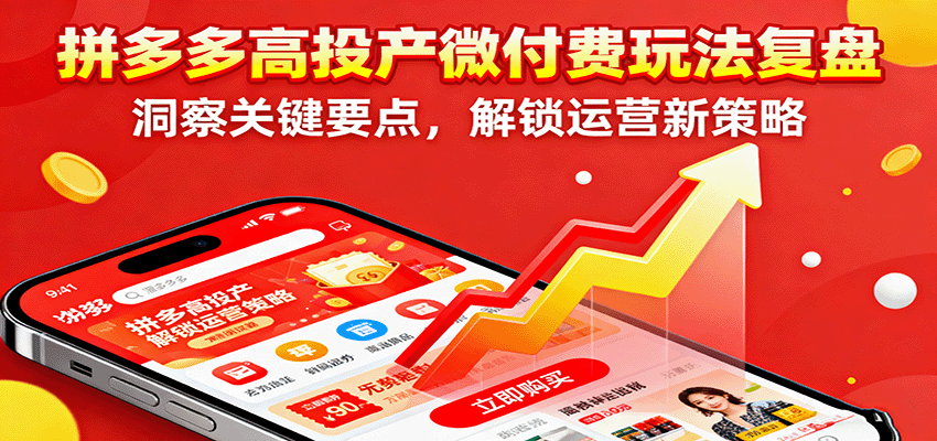 拼多多高投产微付费玩法复盘，洞察关键要点，解锁运营新策略