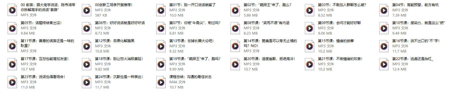 陈伟鸿《跟大佬学说话24堂沟通必修课，做一个会说话的人》音频