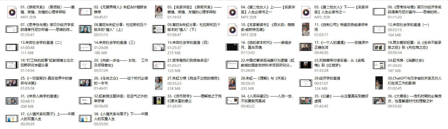 朱虹教授「虹书房」之名家讲座（共40节陆续更新）