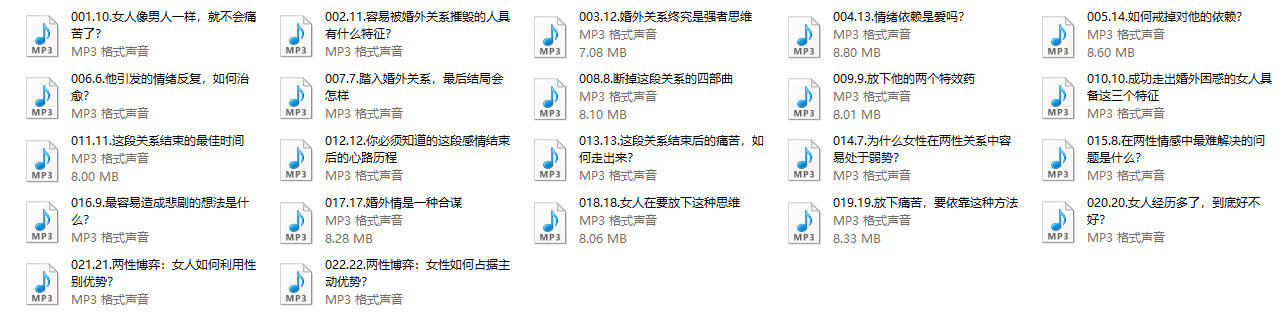 情爱角色的强者属性（22节音频）