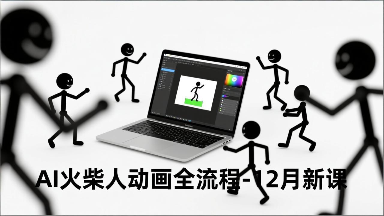AI火柴人动画全流程-12月新课，文案生成、声音克隆、视频剪辑，零基础快速产出动画