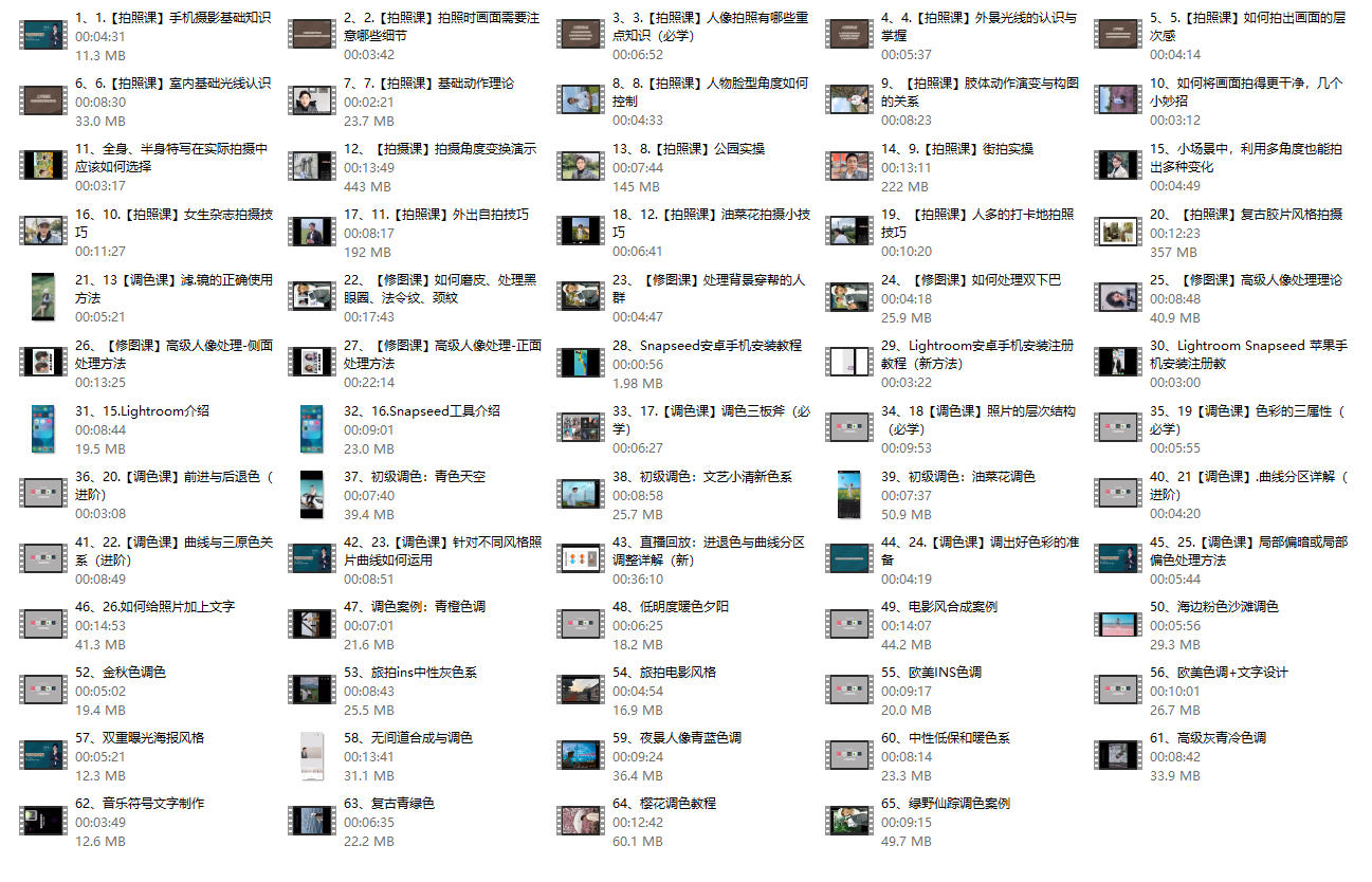 蔡仲杨《手机拍照调色系统课》从小白到精通