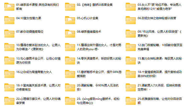 茶双双女性成长系列课程合集