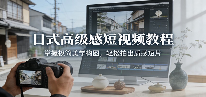 图片[1]-日式高级感短视频教程：掌握极简美学构图，轻松拍出质感短片-白蛇网赚