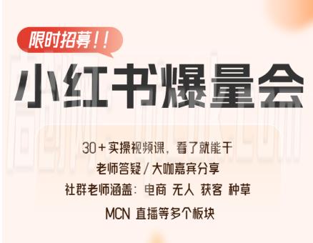 戴小胖小红书爆量会线上课2026年2月2(价值4980元)