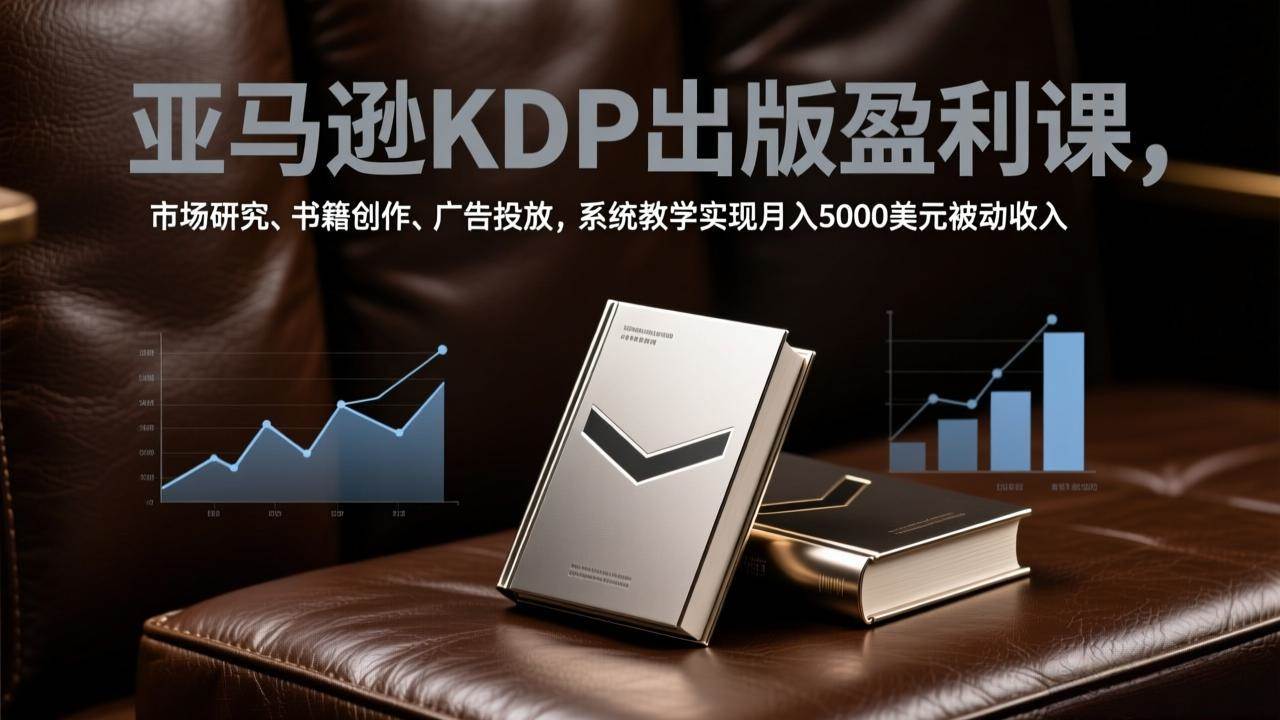 （17295期）亚马逊KDP出版盈利课，市场研究、书籍创作、广告投放，系统教学实现月入5000美元被动收入