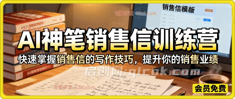 AI神笔销售信训练营，快速掌握销售信的写作技巧，提升你的销售业绩。