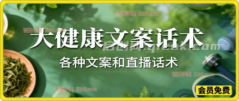 大健康文案话术，各种文案和直播话术