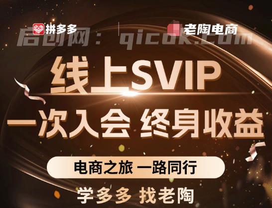 老陶电商拼多多线上SVIP26年2月8日更新(价值1780元)