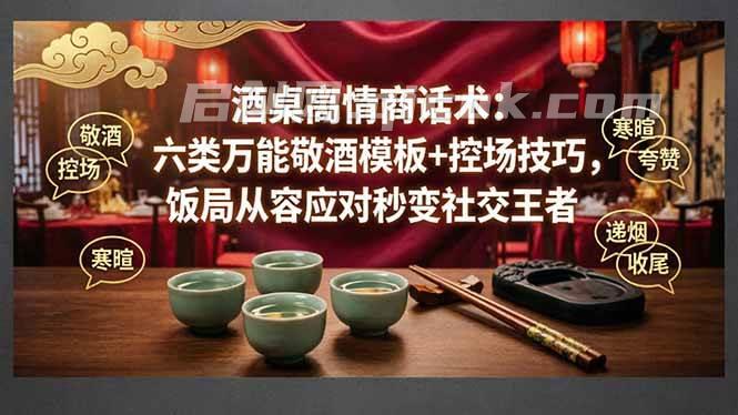 （18020期）付费文章：酒桌高情商话术：六类万能敬酒模板+控场技巧，饭局从容应对秒变社交王者