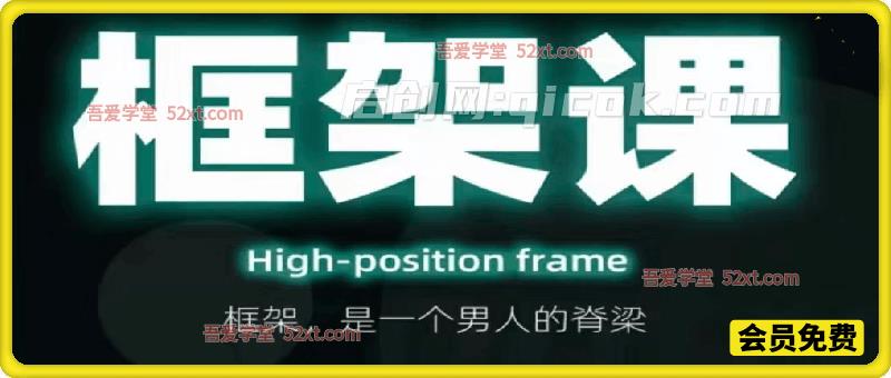 高位框架课，情绪心智提升课程，框架是一个男人的脊梁。