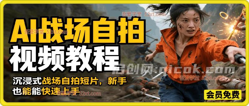 AI战场自拍视频教程，沉浸式战场自拍短片，新手也能快速上手