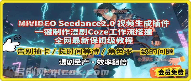 MIVIDEO seedance2.0视频生成插件，一键制作漫剧coze工作流，搭建最新保姆级教程