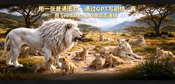 用一张普通图片,通过GPT写剧情,再用Seedance 2.0做动态演绎,居然能生成迪士尼风格搞笑动画