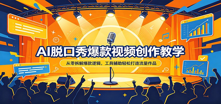 AI脱口秀爆款视频创作教学:从零拆解爆款逻辑,工具辅助轻松打造流量作品