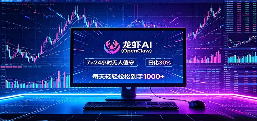 龙虾AI(OpenClaw)全自动挂机，智能操控电脑高效执行任务，每天轻松到手四位数