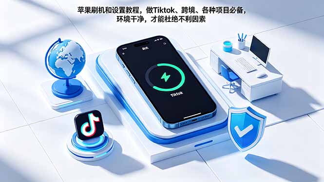 苹果刷机和设置教程，做Tiktok、跨境、各种项目必备，环境干净，才能杜绝不利因素