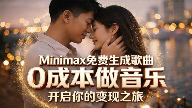 Minimax免费生成歌曲实测！0成本做音乐，说唱流行Lofi一键生成