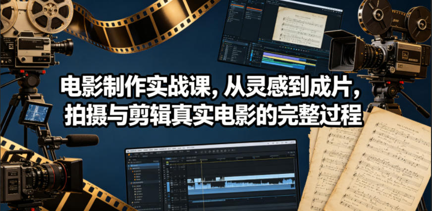 电影制作实战课,从灵感到成片,拍摄与剪辑真实电影的完整过程【原创双语字幕】