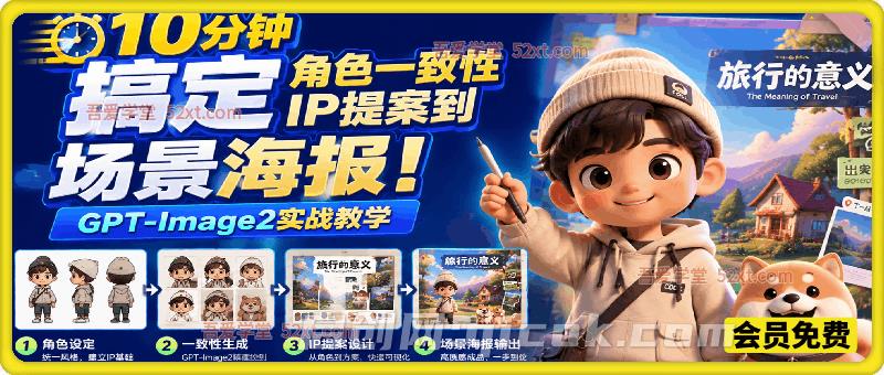 10分钟搞定角色一致性IP提案到场景海报，GPT-Image2实战教学