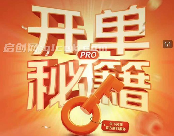 天下网商-开单秘籍PRO淘天实战陪跑计划2026年6月14(价值3980元)