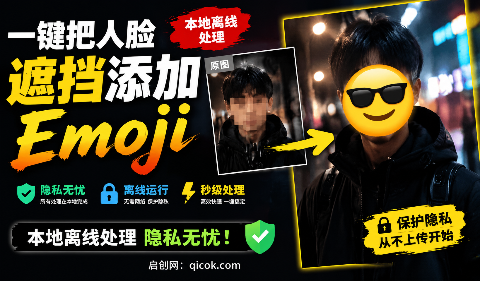 有点意思的工具!一键把人脸遮挡添加Emoji,本地离线处理隐私无忧,安卓手机能用 EmojiFace 有点意思的工具!一键把人脸遮挡添加Emoji,本地离线处理隐私无忧,安卓手机能用 EmojiFace