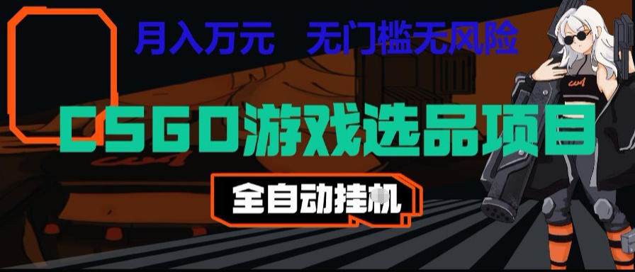 CSGO游戏自动扫货项目,全自动运行,月入1W,无风险,长期稳定可以做【揭秘】
