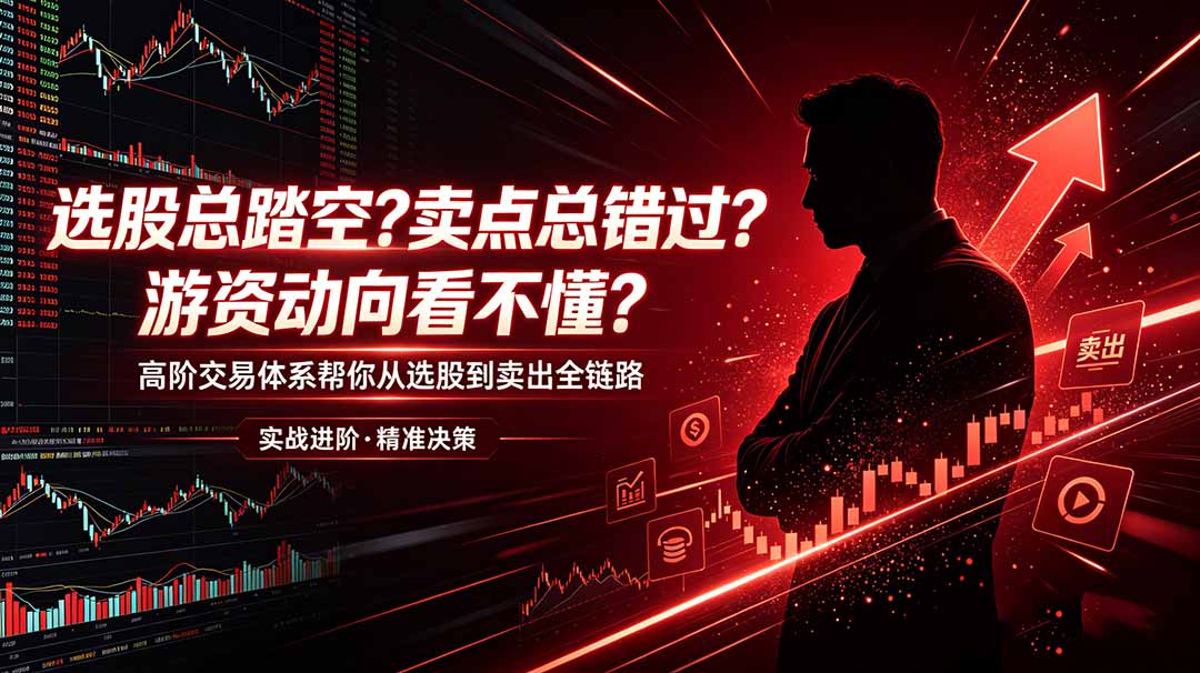 选股总踏空？卖点总错过？游资动向看不懂？高阶交易体系帮你从选股到卖出全链路(更新6月