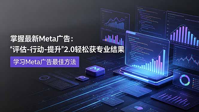 掌握最新的Meta广告，通过“评估-行动-提升”2.0版本轻松获得专业级结果。学习目前学习Meta广告的最佳方法