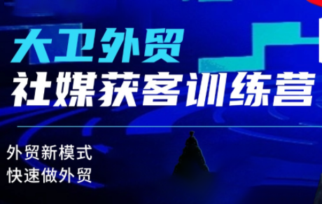 大卫老师·外贸社媒获客独家训练营(更新6月)