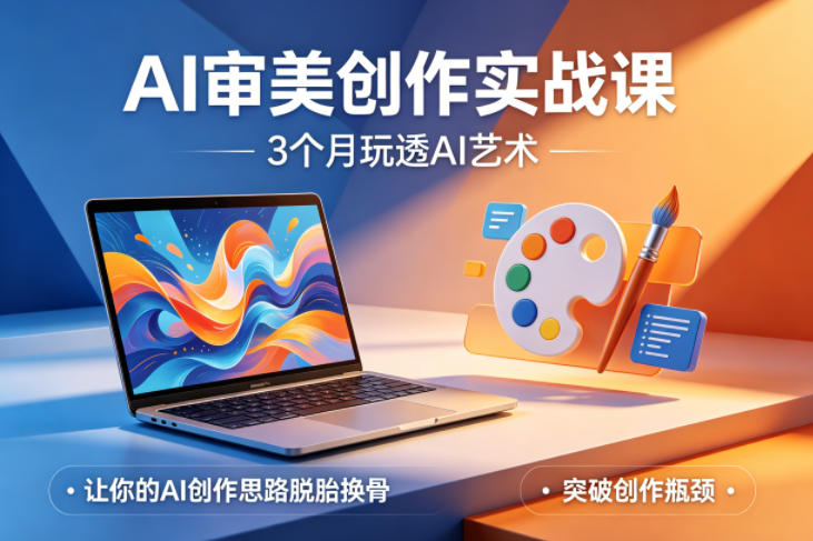 AI审美创作实战课,3个月玩透AI艺术,让你的AI创作思路脱胎换骨,突破创作瓶颈(更新0617)