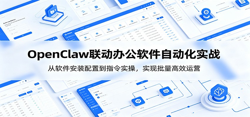 OpenClaw自动化实操课：从软件安装配置到指令实操，实现批量高效运营