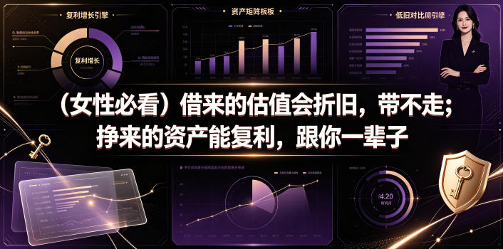 付费文章:(女性必看)借来的估值会折旧,带不走;挣来的资产能复利,跟你一辈子