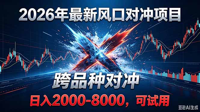 2026创业新风口！最新对冲！跨品种对冲！日收益2000-6000+