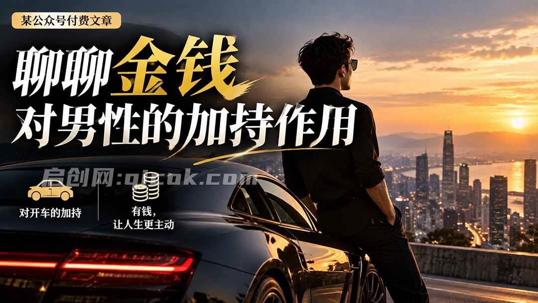 (20627期)【无水印】某公众号付费文章:聊聊金钱对男性的加持作用 (20627期)【无水印】某公众号付费文章:聊聊金钱对男性的加持作用