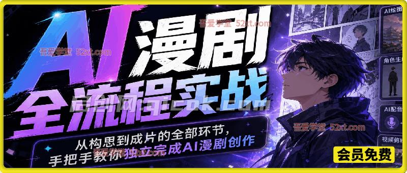 AI漫剧全流程实战,从构思到成片的全部环节,手把手教你独立完成AI漫剧创作 AI漫剧全流程实战,从构思到成片的全部环节,手把手教你独立完成AI漫剧创作