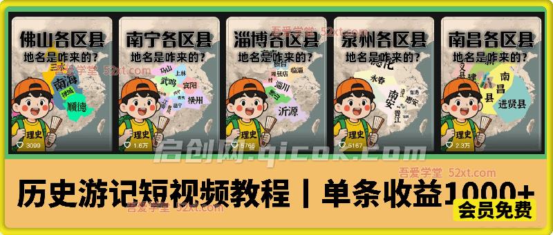 历史游记短视频教程,热门赛道条条爆赞,单条独家精选收益1000+ 历史游记短视频教程,热门赛道条条爆赞,单条独家精选收益1000+
