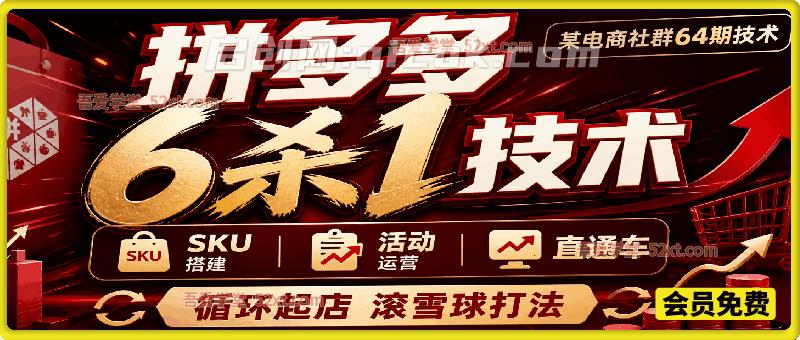 拼多多6杀1技术,15 节实操课,SKU 搭建活动运营直通车,循环起店滚雪球打法3 拼多多6杀1技术,15 节实操课,SKU 搭建活动运营直通车,循环起店滚雪球打法3