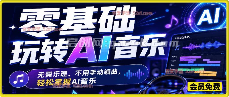 零基础 AI 音乐全套教程|免乐理免编曲,修音扒带混音人声克隆实战教学 零基础 AI 音乐全套教程|免乐理免编曲,修音扒带混音人声克隆实战教学