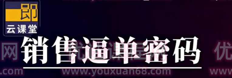 小伟老师销售逼单密码（16讲）-销售技巧