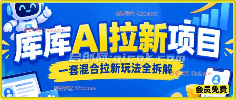 库库AI拉新项目，一套混合拉新玩法全拆解