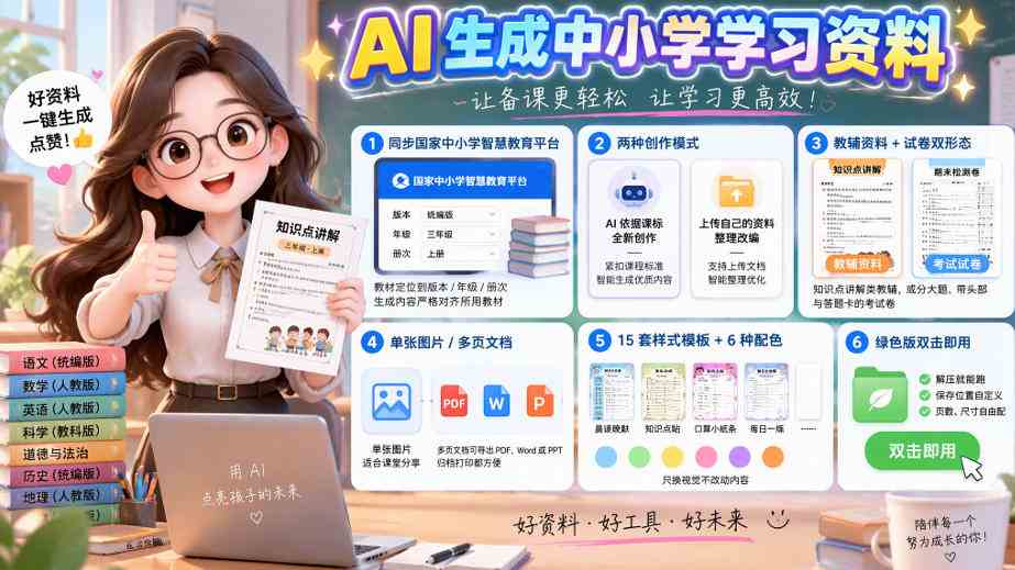 孩子的教辅别再乱买了：同步国家中小学智慧平台，AI一键生成图文教辅和试卷