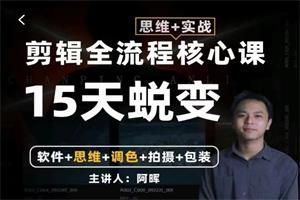 阿晖《全能剪辑高手训练营》剪辑思维+达芬奇调色+拍摄技巧一站教学