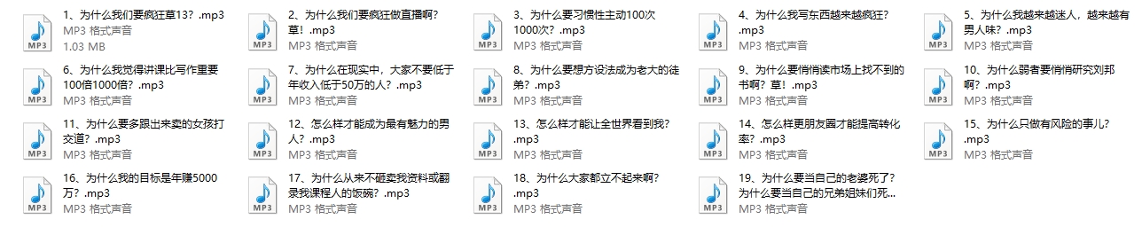 阿国《兽性爆炸衣冠禽兽群》19节音频课程
